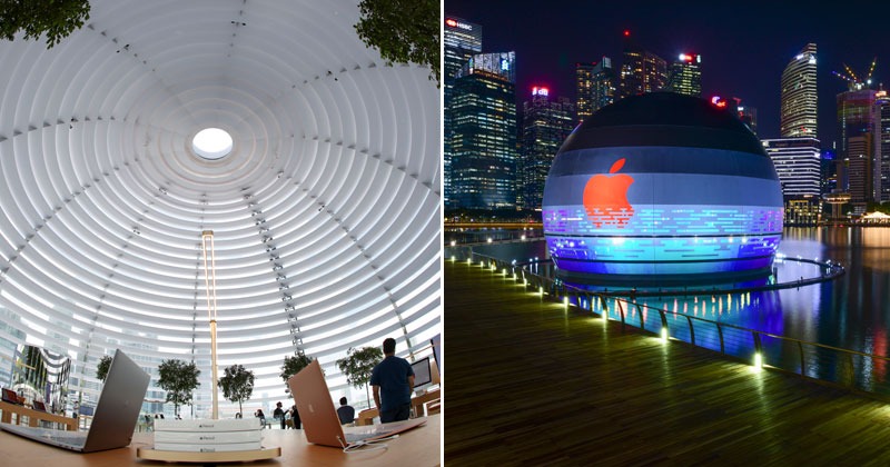 Apple shows off images of its first 'floating' store in Singapore