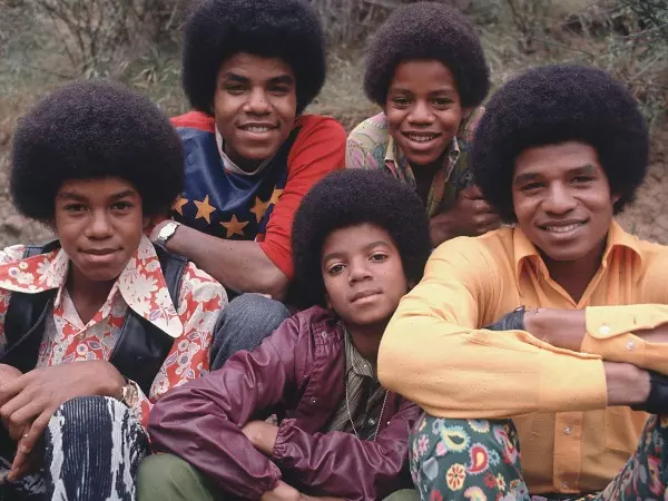 Michael Jackson with his brothers