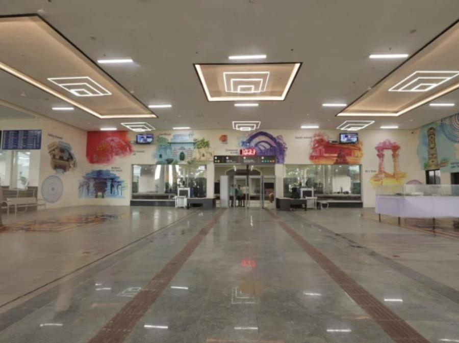 The Gandhinagar railway station has been developed with world-class amenities at par with modern airports for a pleasurable experience of passengers, said an official of the Western Railways.