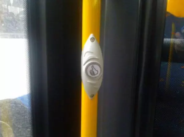 special button was installed in the buses to thank the driver for the safe trip