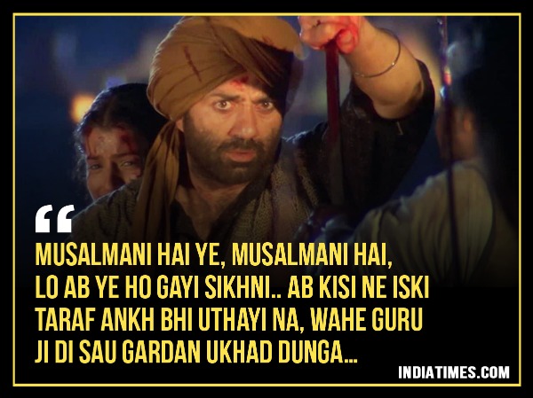 'Gadar' Turns 20 : 13 Most Powerful Dialogues From The Movie That Still ...