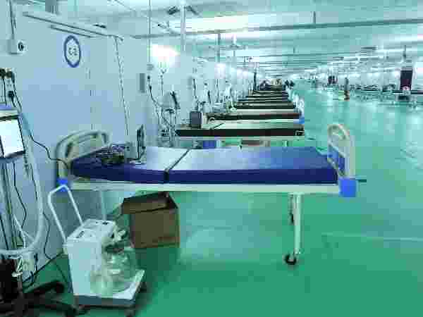  inside a COVID19 Care Centre that is being built at Ramlila Ground near GTB Hospital, in New Delhi