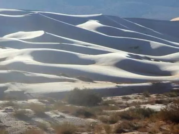 Sahara Desert rare snowfall