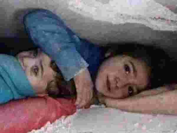 Pictures and videos of a seven-year-old girl shielding her little brother's head under the quake rubble in Syria have gone viral on social media. The image was also shared by a United Nations representative on Twitter.