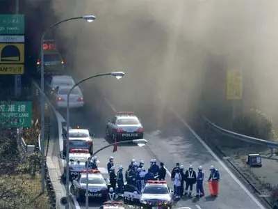 Japan tunnel collapses; 5 dead, 7 missing