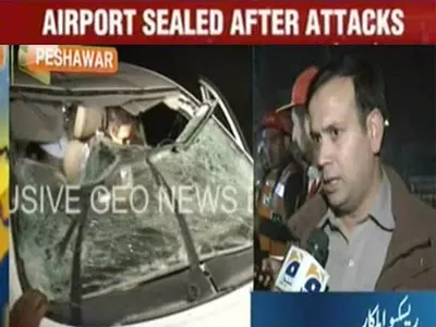 Terrorists fire rockets at Peshawar airport