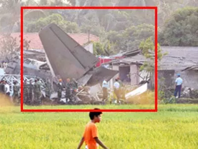 Indonesian military jet crashes into Jakarta homes