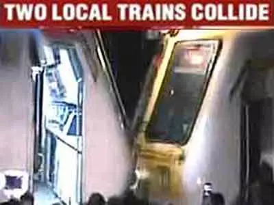 Local trains collide
