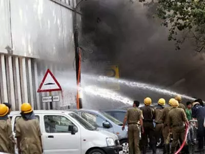 Fire in New Delhi