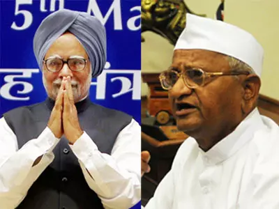Manmohan Singh-Anna Hazare