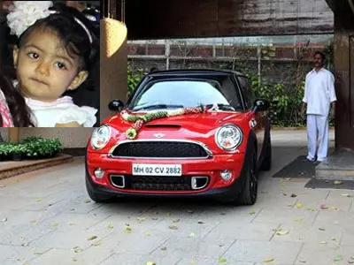 Abhishek gifts B’day girl Aaradhya BMW Mini Cooper S