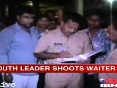 BJP Youth Leader Shoots Waiter