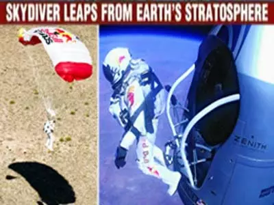 Austrian skydiver breaks sound barrier in record jump
