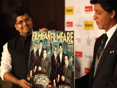 SRK Unveils The 100 Years Of Cinema Filmfare Cover