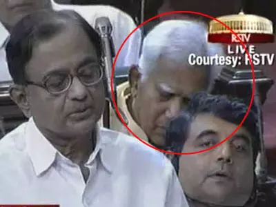 Cong MP Caught Sleeping In Parliament