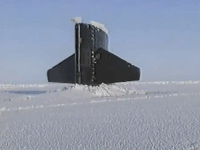 Submarine Surfacing in Ice