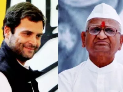 Anna Hazare Rahul Gandhi