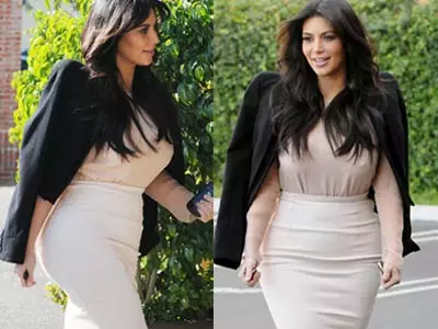 Sexy Kim Kardashian shows off baby bump!
