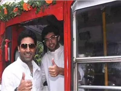Abhishek Bachchan flags off special BEST bus service