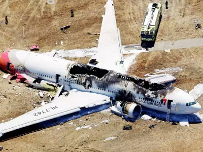 Plane crashes