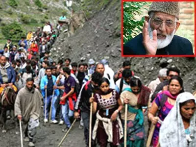 Syed Ali Shah Geelani rules out threat to Amarnath pilgrims