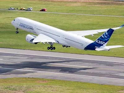 Airbus's next-gen A350 plane takes off on first flight