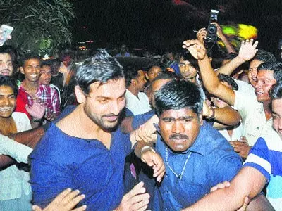 John Abraham Gets Mobbed By Fans