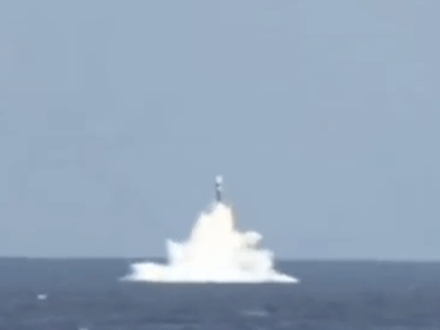 Nuclear Submarine Missile Launched