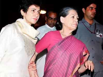 Sonia Gandhi Returns Home After Check-Up