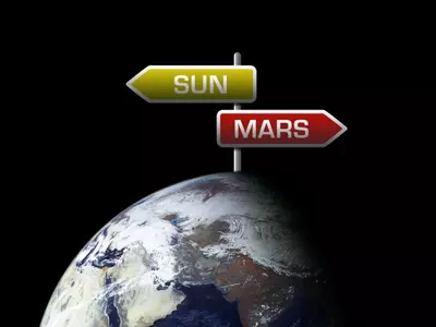 Sun Earth Mars